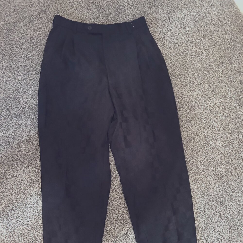 Soprano Tailored Black Checkered Pants- Size 36L